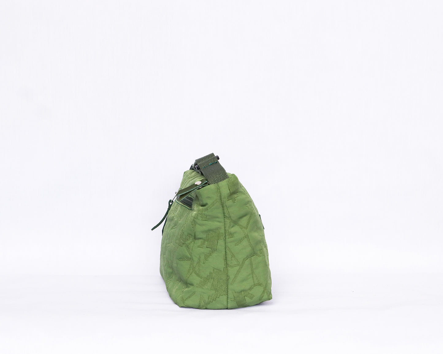 Quilted Jungle Green Sling Bag