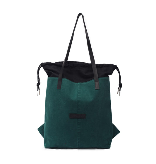 Emerald Denim Draw Tote Ext.