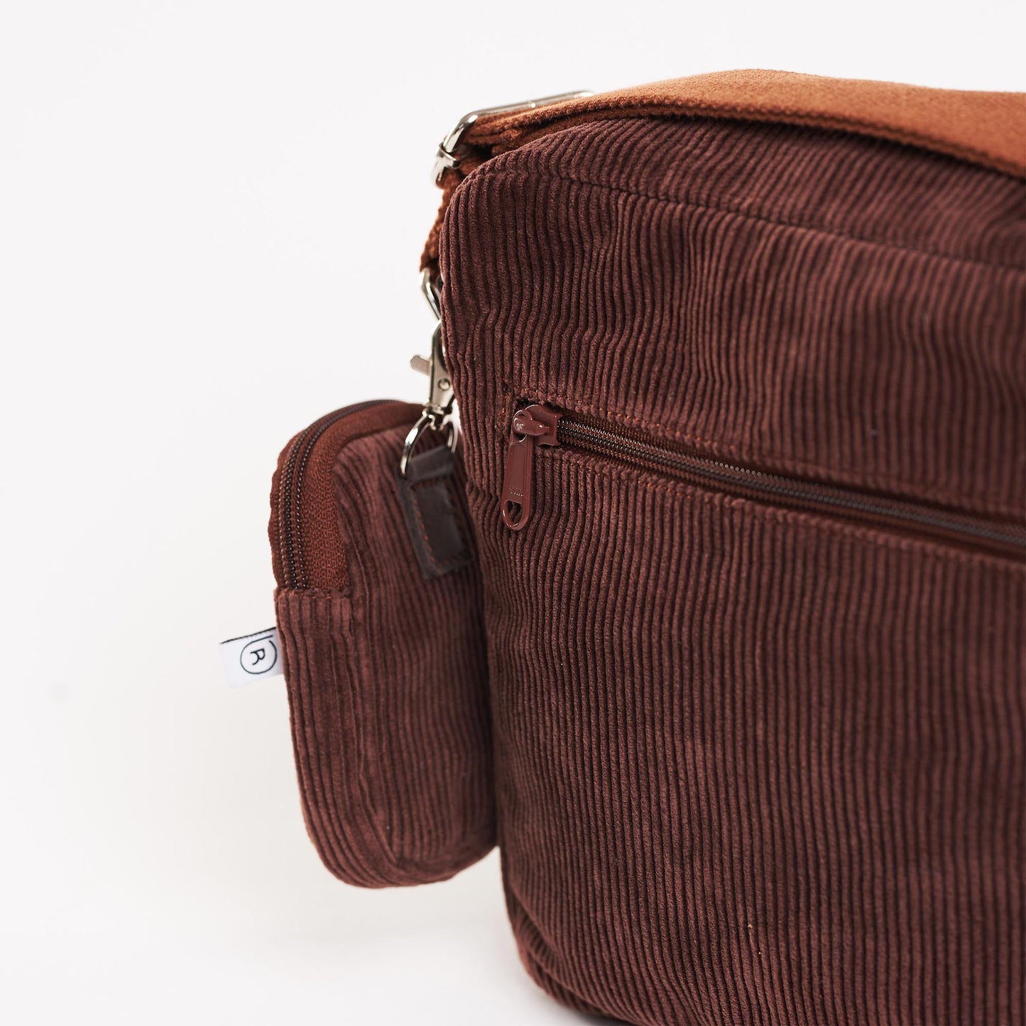 Corduroy Pecan Crossbody Bag