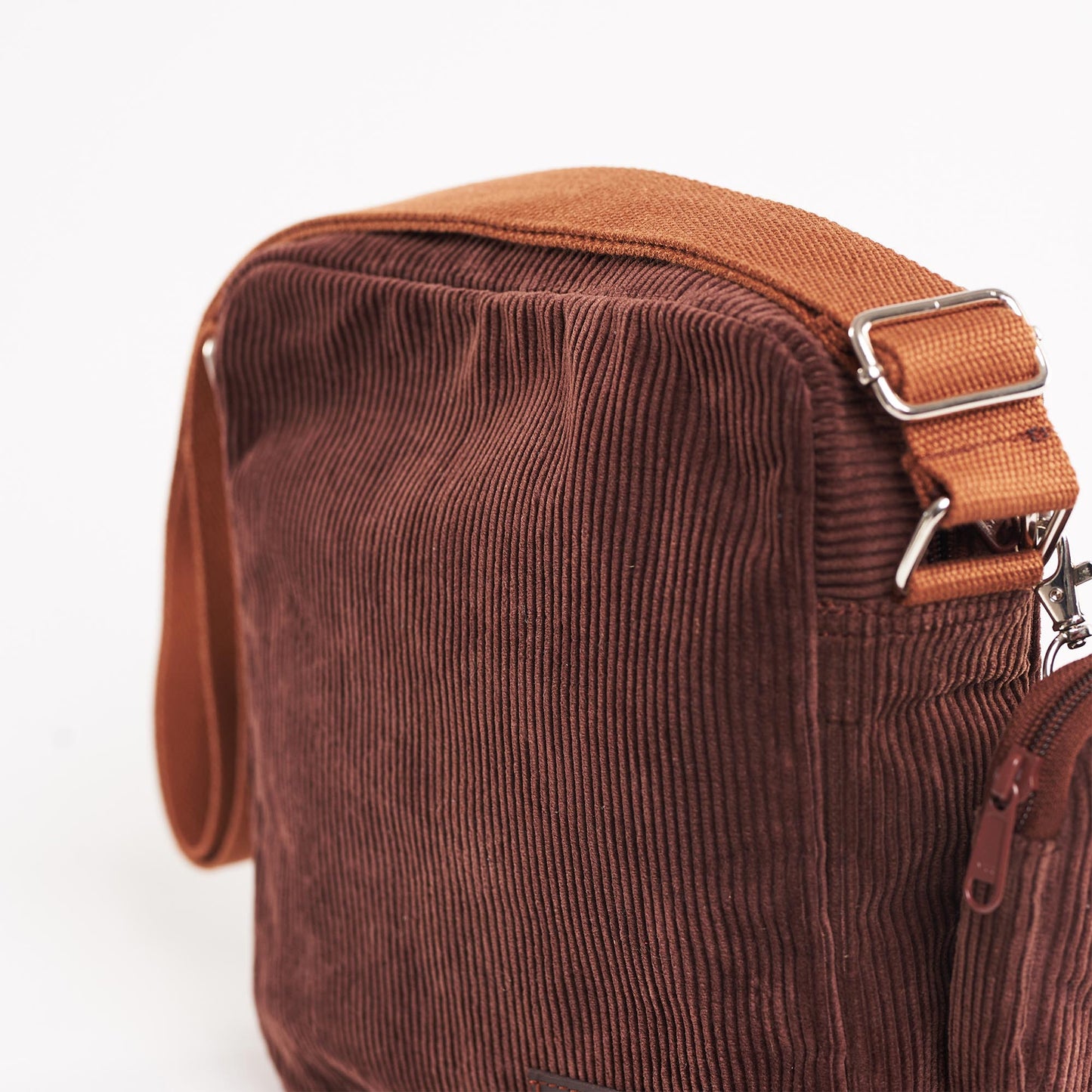 Corduroy Pecan Crossbody Bag