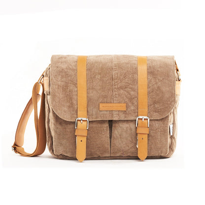 Corduroy Beige Messenger Bag