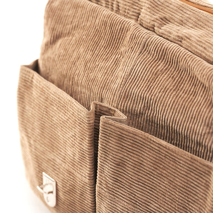 Corduroy Beige Messenger Bag