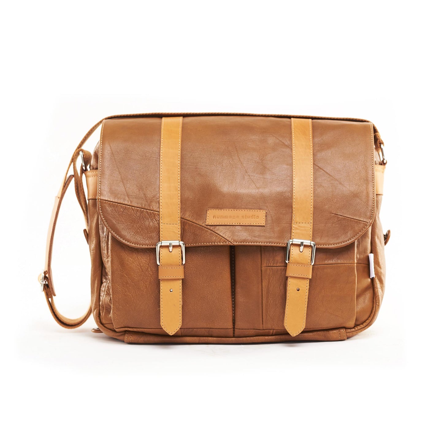 Leather Ochre Messenger Bag