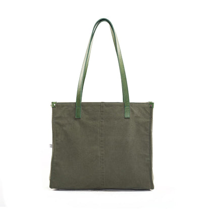 Denim Moss Office Tote