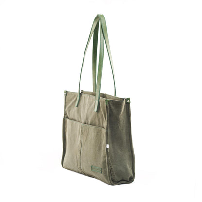 Denim Moss Office Tote