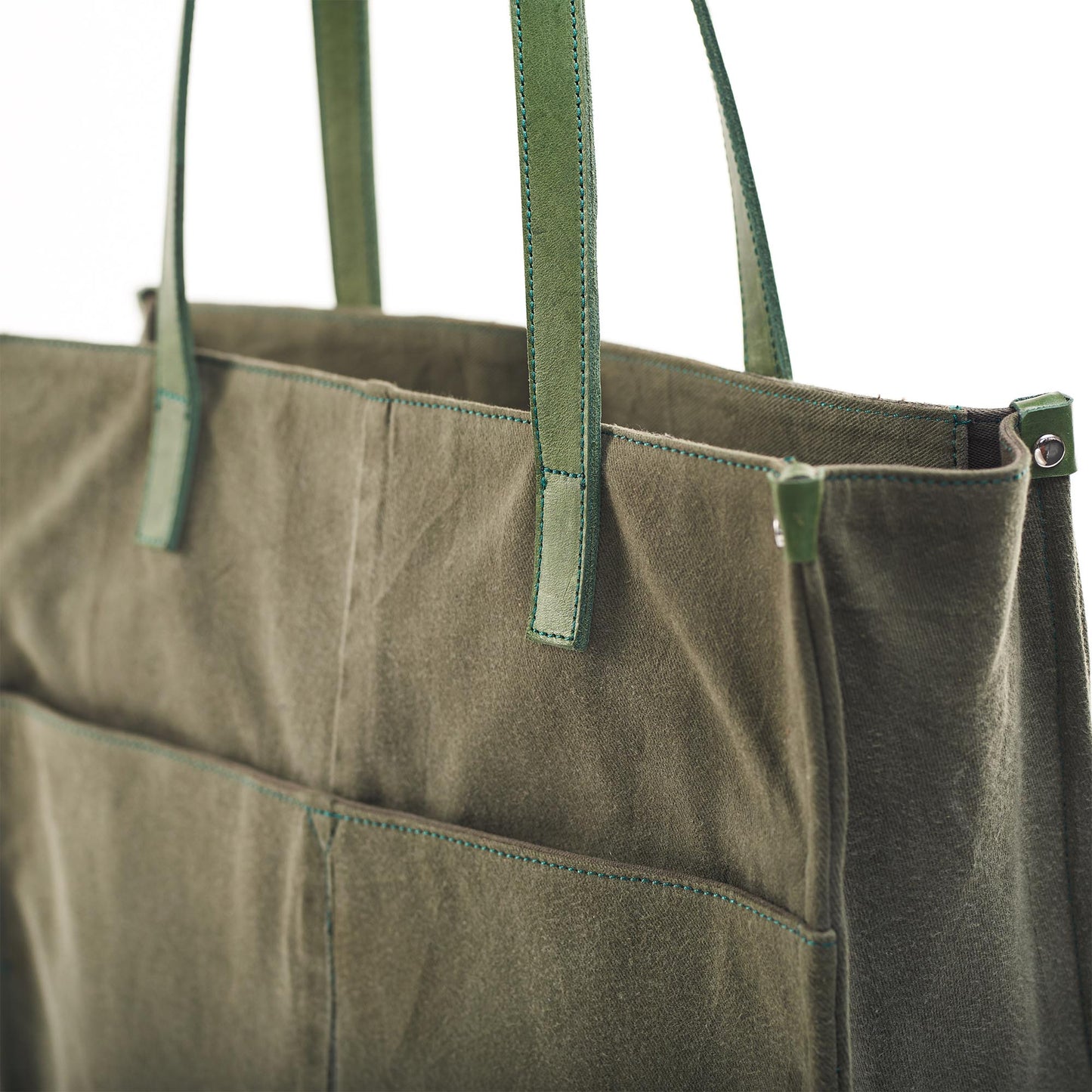 Denim Moss Office Tote