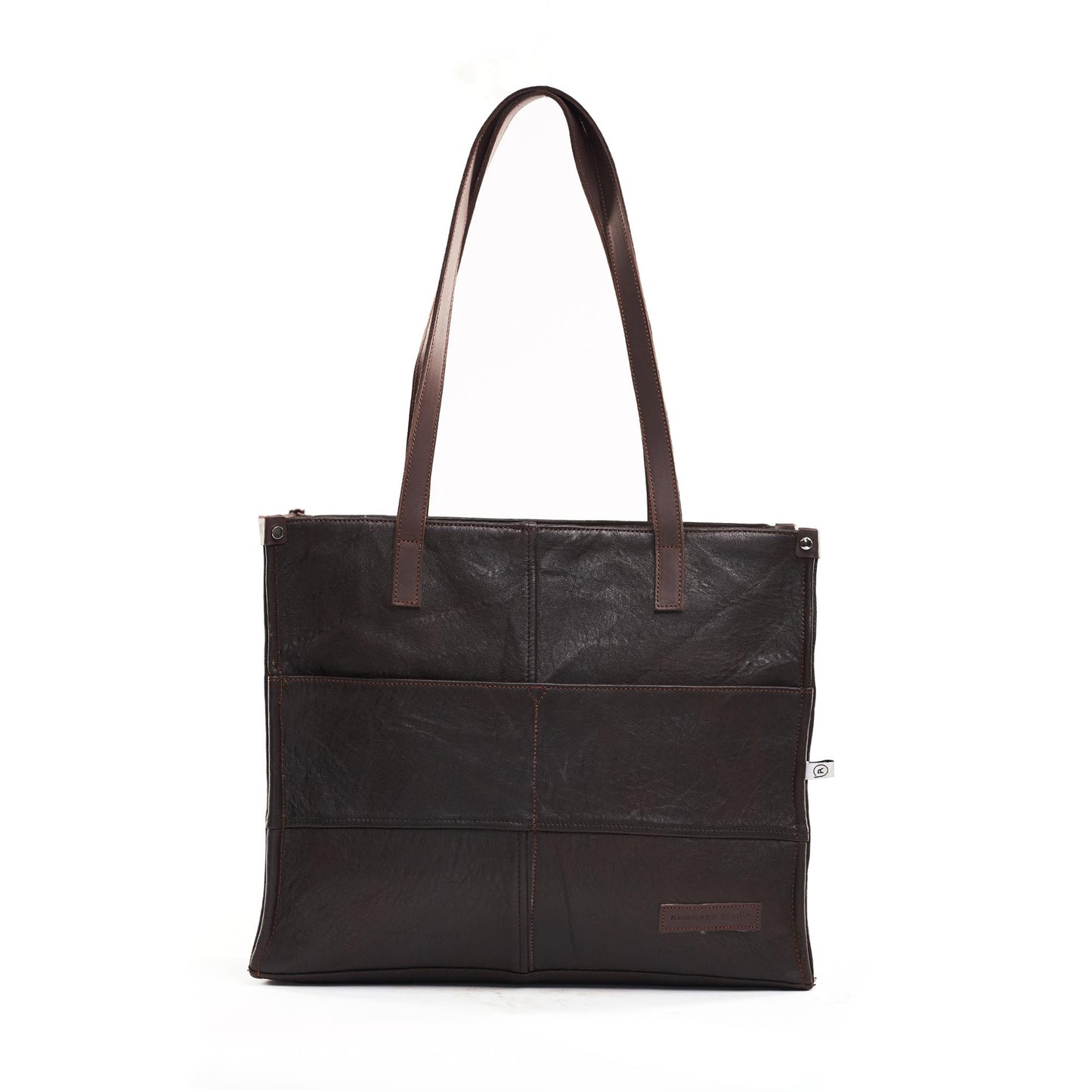 Leather Chocolate Office Tote