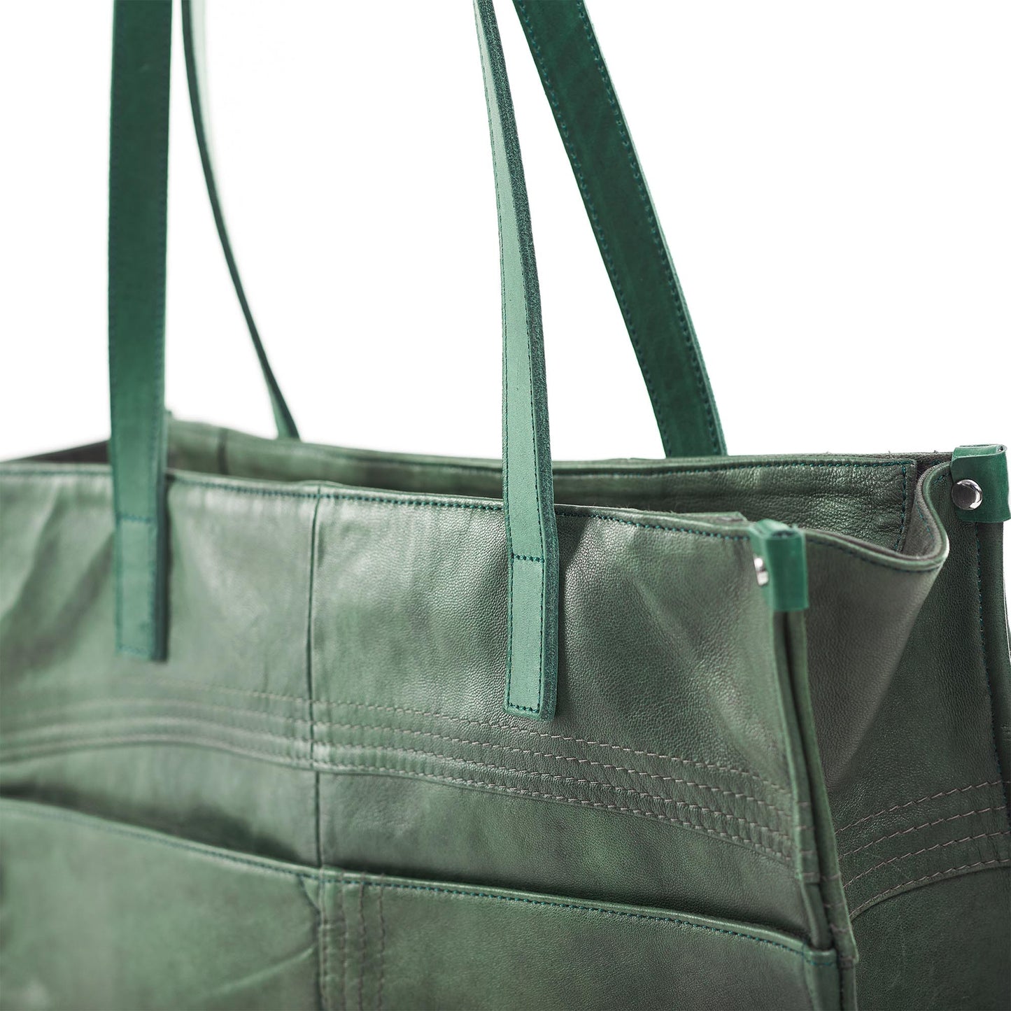 Leather Moss Office Tote